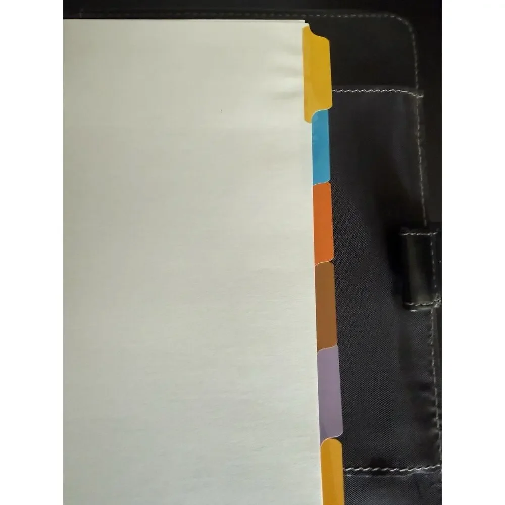 Franklin Covey Classic 7 ring Binder Snap Planner black Fits 5.5x8.5